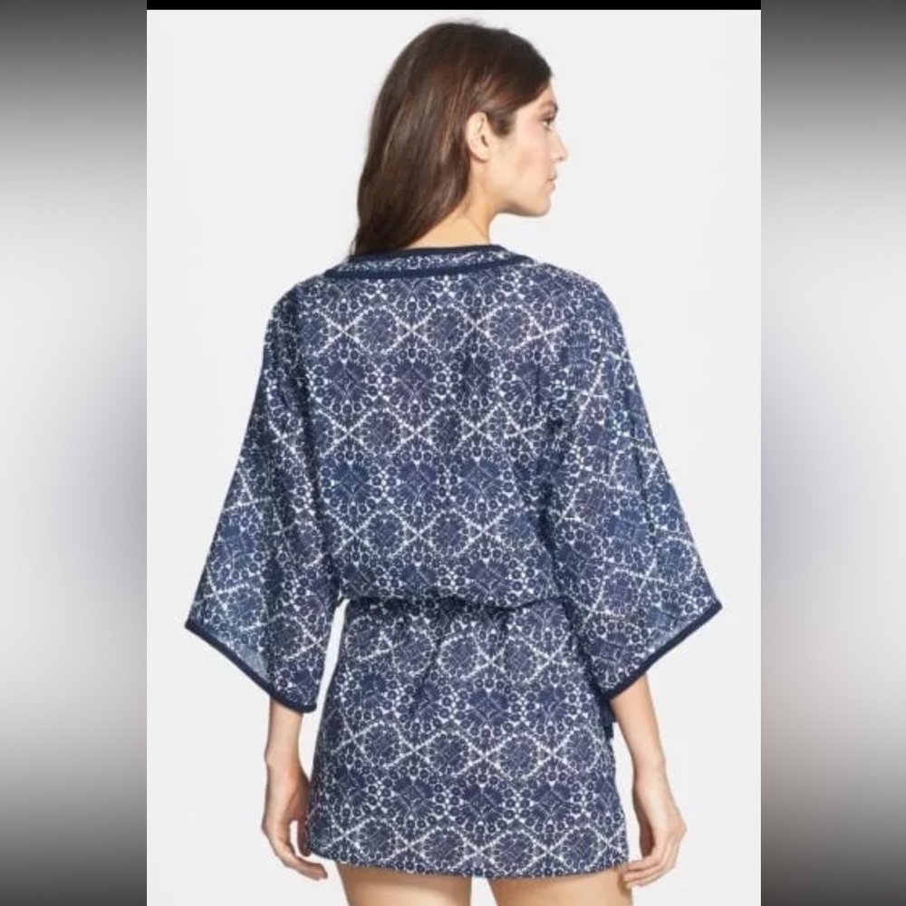 Tory Burch Navy and White Patterned Dress - Picture 3 of 15